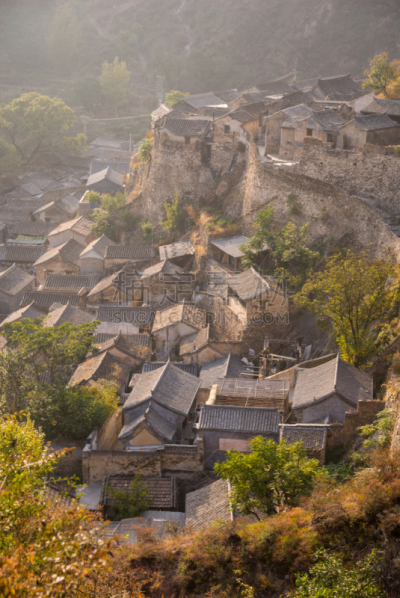 乡村,北京,中国,远古的,特莱,中国印章,屋顶花园,形态学,小别墅,郊区