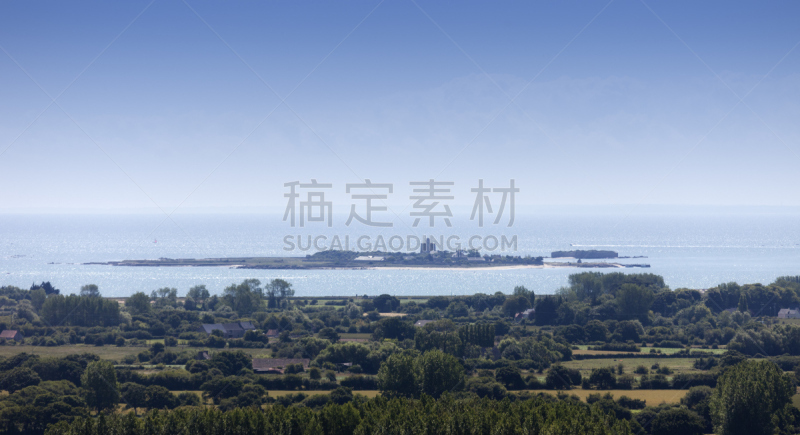 下诺曼底,半岛,法国,全景,水,天空,高视角,古城,英吉利海峡,著名景点