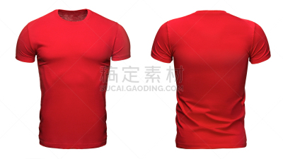 衣服,t恤,红色,正面视角,空白的,水平画幅,纺织品,无人,时尚,白色背景