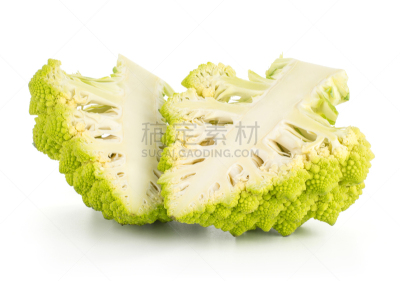 清新,白色,罗马花椰菜,绿色,分离着色,蔬菜,螺线,背景分离,食品,凝乳酪