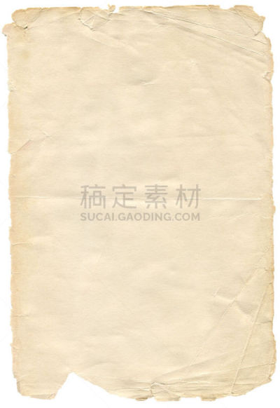 古典式,损坏的,纸,白色背景,纹理效果,垂直画幅,空白的,留白,褐色,牛皮纸