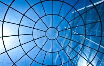 圆顶建筑,天空,玻璃,在下面,海洋,网格球顶,幕墙,日冕,纹理效果,现代