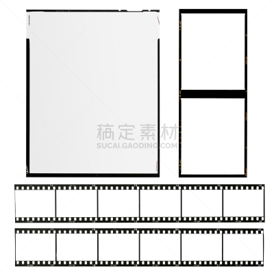 与众不同,影片,合成图像,空白的,留白,边框,无人,胶卷,白色背景,背景分离
