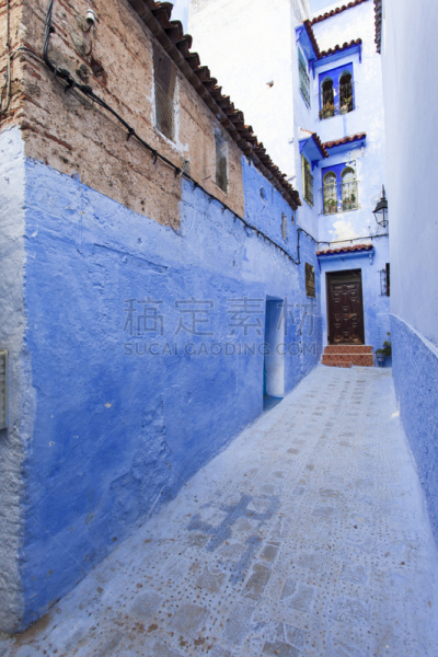 舍夫沙万,摩洛哥,街道,麦地那,焦特布尔,垂直画幅,式样,度假胜地,建筑,柏柏尔人