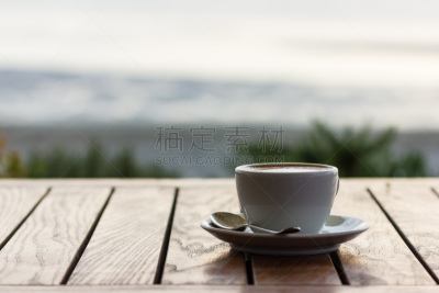 早餐,海滩,褐色,咖啡馆,桌子,水平画幅,沙子,无人,蓝色,早晨