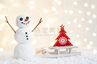 雪橇,雪人,新年前夕,礼物标签,背景幕,花环,热,贺卡,一个物体