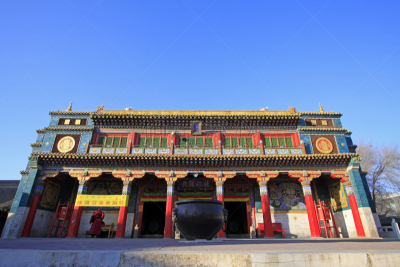 呼和浩特,内蒙古自治区,中国,风景,喇麻庙,二月,建筑体,2015年,席力图召,自立