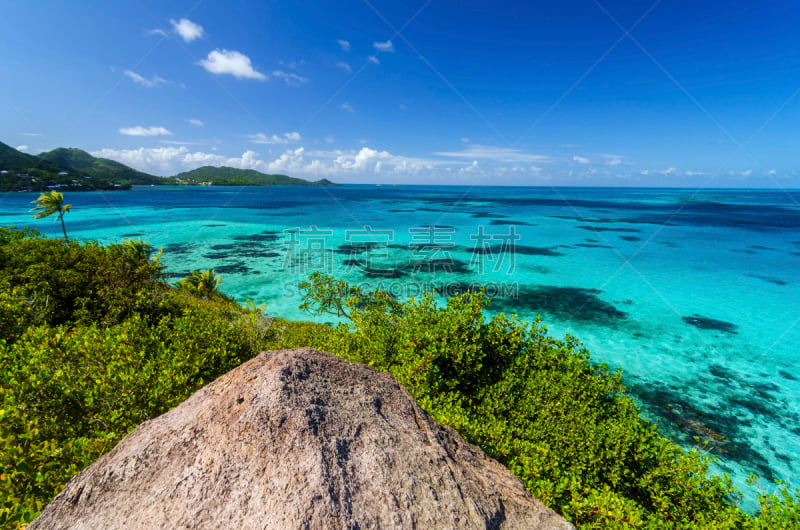 加勒比海,海洋,风景,在上面,圣安德烈斯山脉,普罗维登西亚岛,哥伦比亚,岛,珊瑚礁,加勒比海地区