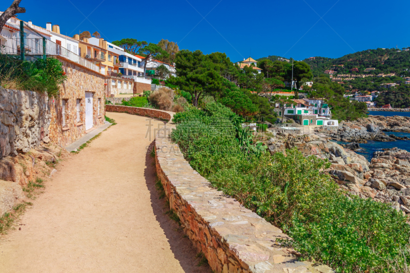 水,沙子,海滩,风景,加泰隆尼亚,乡村,海洋,西班牙,旅游,挨着