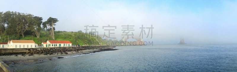 黄金,大门,伦巴底街,阿拉莫广场,恶魔岛,水,美,水平画幅,户外