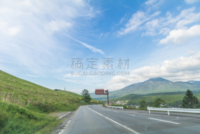 天空,长野县,草,自然,绿色,地形,日本,美原,风景,背景