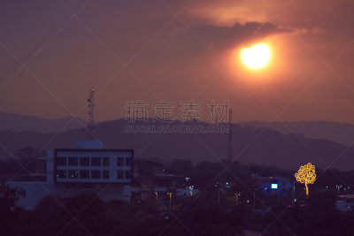 马那瓜,城市,自然,水平画幅,建筑,夜晚,宫殿,蓝色,户外,湖