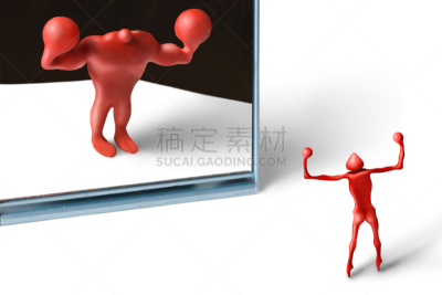 镜子,健美身材,瘦弱,男人,接力赛,魔术,儿童游戏陶土,厚的,出示,渴望