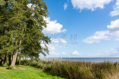 水边,水,天空,水平画幅,码头,云,秋天,无人,下萨克森,户外