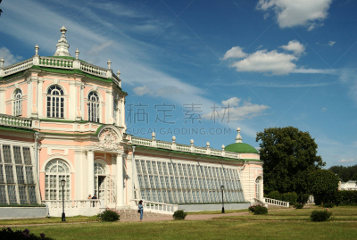 石头,巨大的,阳光房,kuskovo庄园,天空,俄罗斯人,郊区,古老的,古典式,家庭生活