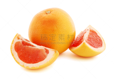 葡萄柚,粉柚,水平画幅,素食,水果,无人,全身像,白色背景,阴影,背景分离