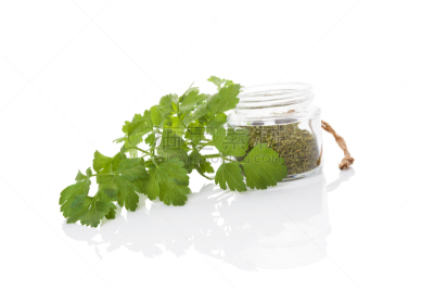 芳香的,饮食,草本,欧芹,拉维纪草植物,水平画幅,无人,研磨食品,玻璃,干的