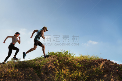 山,小路,女人,慢跑,男人,通道地毯,玩具兵,得分跑,越野滑雪,马拉松赛跑