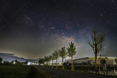 银河系,星迹,明星,水平画幅,夜晚,无人,日本,暗色,午夜,摄影