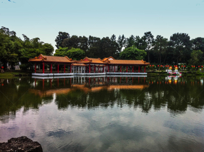 东方石景花园,中式庭院,新加坡市,倒影湖,建筑结构,自然,新加坡,图像,镜子,自然美