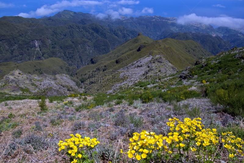 峰鲁伊峰,高地,马德拉,岩面,天空,美,水平画幅,高视角,无人,大西洋群岛