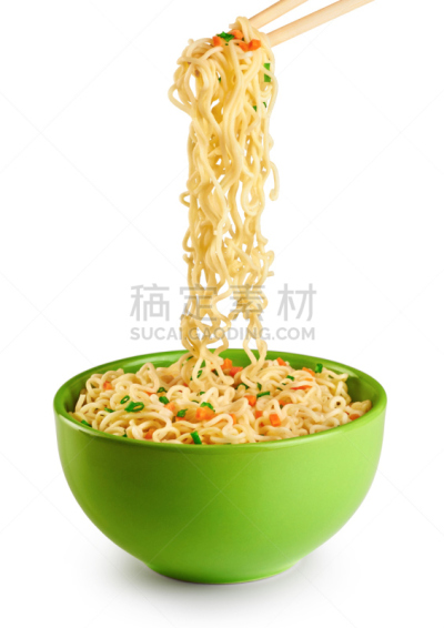 碗,面条,分离着色,白色背景,垂直画幅,胡萝卜,素食,莳萝,膳食,特写