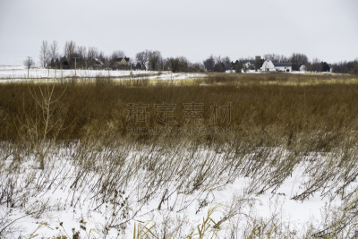 美国中西部地区,冬天,地形,安静,白昼,褐色,风,水平画幅,谷仓,雪
