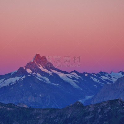 山,黎明,瑞士,施雷克峰,本尼斯阿尔卑斯山,看风景,天空,雪,无人,早晨