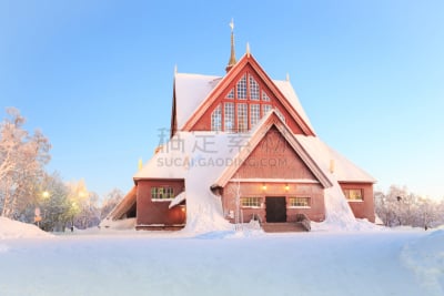 基律纳,瑞典,灵性,水平画幅,雪,无人,曙暮光,户外