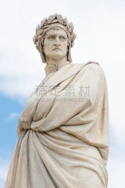 佛罗伦萨,dante,雕像,意大利,垂直画幅,纪念碑,艺术,文学,建筑