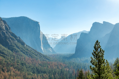 风景,隧道,新娘面纱瀑布（优胜美地）,船长岩,半圆顶,梅丽波莎县,优胜美地山谷,加利福尼亚内华达山脉,天空,水平画幅