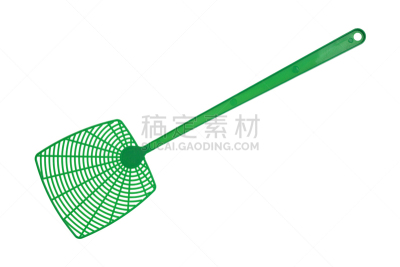 绿色,苍蝇拍,新的,水平画幅,病虫害防治机具,无人,格子,白色背景,塑胶,背景分离