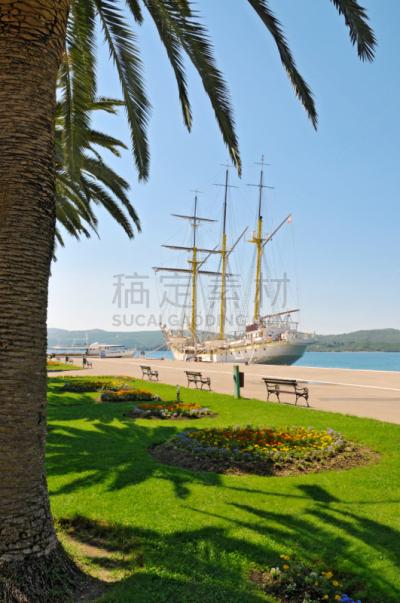 有帆船,蒂瓦特,停泊的,垂直画幅,水,天空,美,公园,海港,户外