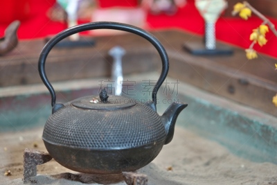 铁,日本钢茶壶,日式篝炉,碳烤,神奈川县,室内,水平画幅,无人,日本,厨房器具