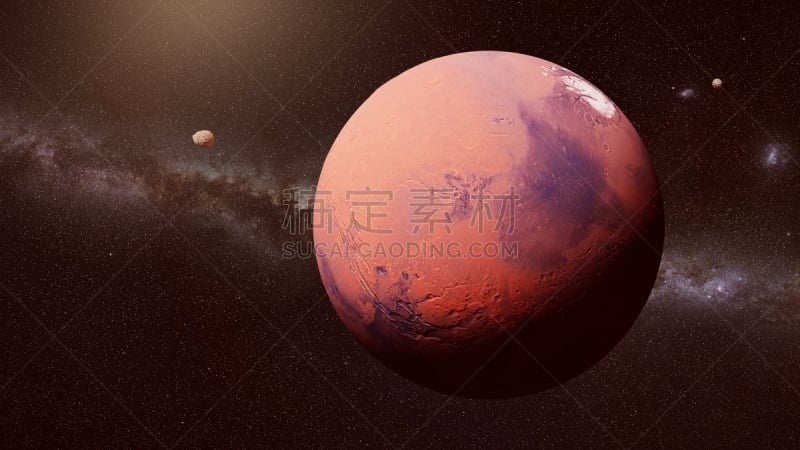 星系,月亮,火星,银河系,行星,前面,水,大群动物,望远镜,水平画幅