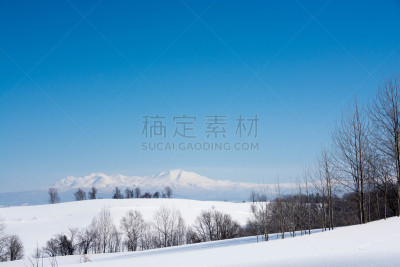 雪,天空,山,田地,青绿色,贺卡,旭岳火山,深雪,背景,大雪山