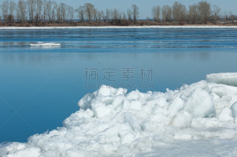 水灾,河流,饮用水,泉,早晨,水,天空,气候,水平画幅,雪