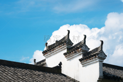 中国,远古的,角度,阁楼,传统,简单,涂料,动物,屋檐,园林
