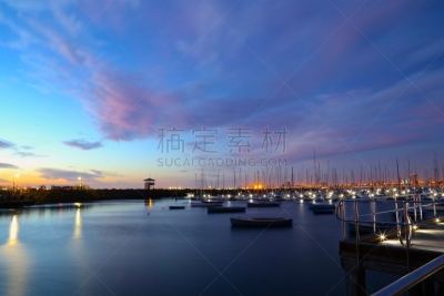 圣魁达,码头,澳大利亚,墨尔本,水,天空,水平画幅,无人,夏天,游艇