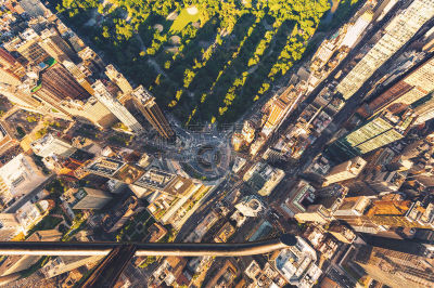都市风景,哥伦布盘,直升机,中央公园,公园,新的,水平画幅,高视角,无人,户外
