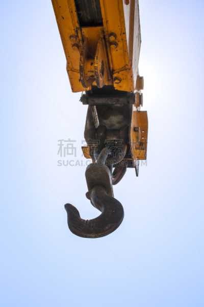 吊钩,起重机,电缆,垂直画幅,轴座,链,重的,提举,建筑设备,工厂