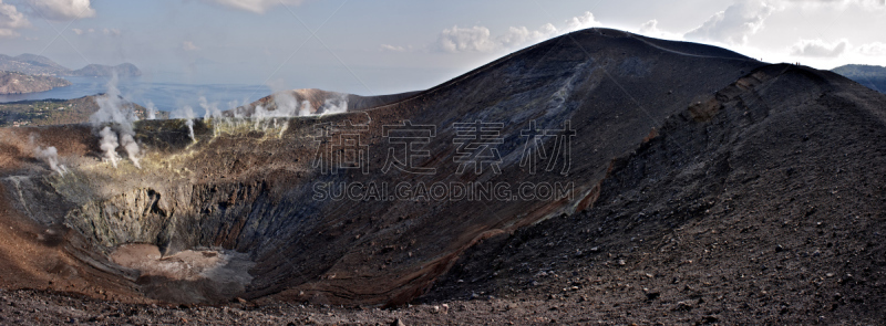火山,北,早晨,侧面视角,蒙大拿州,喷硫火山口,结壳熔岩,黑曜石,丽巴瑞群岛,波佐利