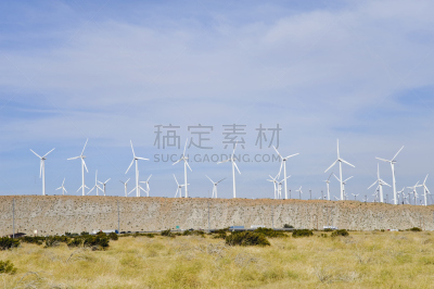 古奇拉谷,风轮机,棕榈泉,天空,水平画幅,风力,能源,无人,涡轮,组物体
