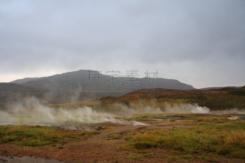 间歇泉谷,水,天空,公园,水平画幅,无人,喷泉,火山地形,户外,烟