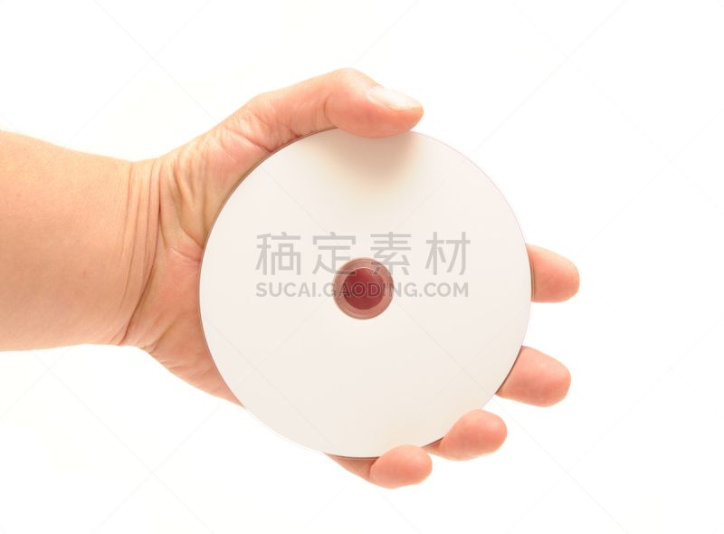 拿着,空白的,光盘,水平画幅,彩色图片,dvd,手,数据,背景分离