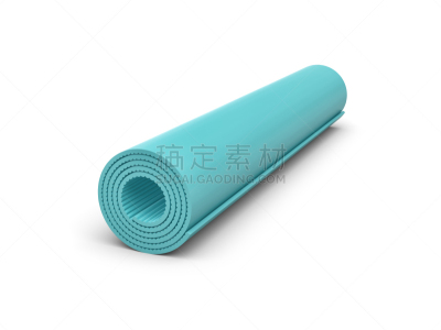 三维图形,健身垫,浅蓝色,白色背景,分离着色,计算机制图,皮拉托之家,水平画幅,无人,俄罗斯