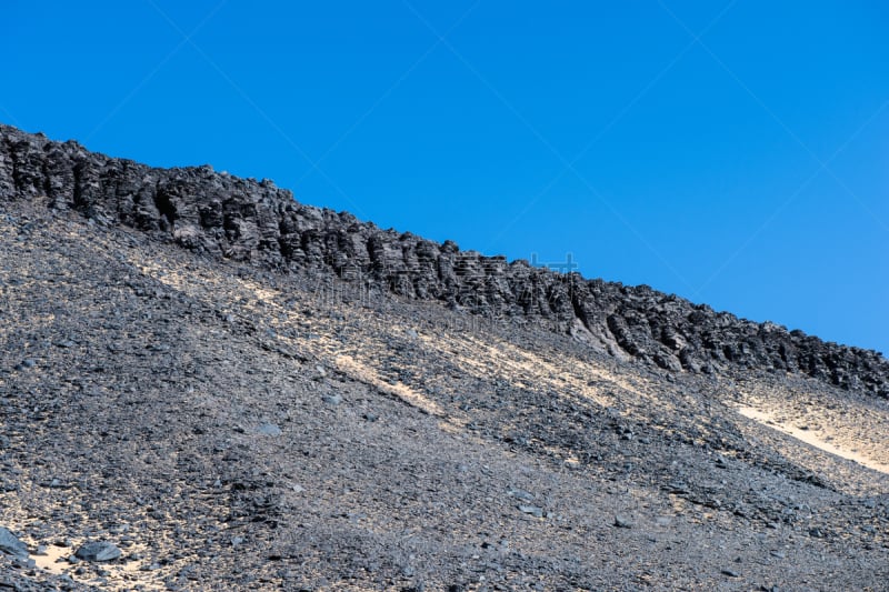 沙漠,埃及,黑色,水平画幅,沙子,无人,岩层,干的,火山岩,中东