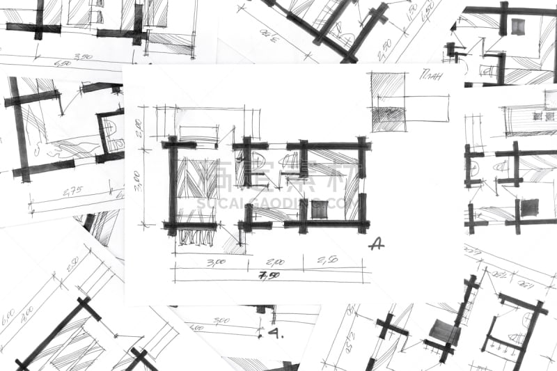 建筑,草图,背景,接力赛,铅笔,艺术,水平画幅,工作场所,绘画插图,文档