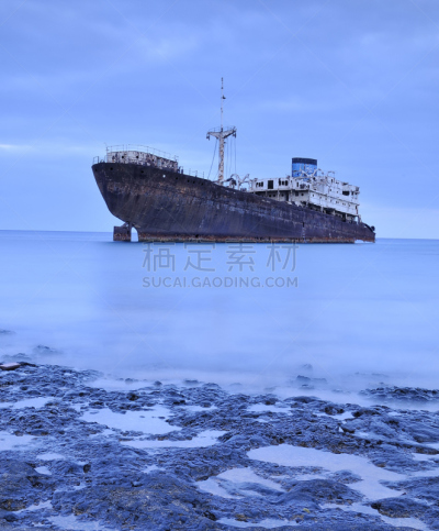 船,纳维欧海滩,阿雷西费,汽车抛锚,油轮,商人,兰萨罗特岛,垂直画幅,夜晚,恶作剧