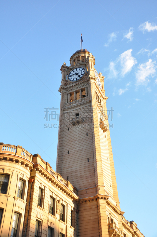 天空,蓝色,建筑外部,钟塔,背景,垂直画幅,纪念碑,美,褐色